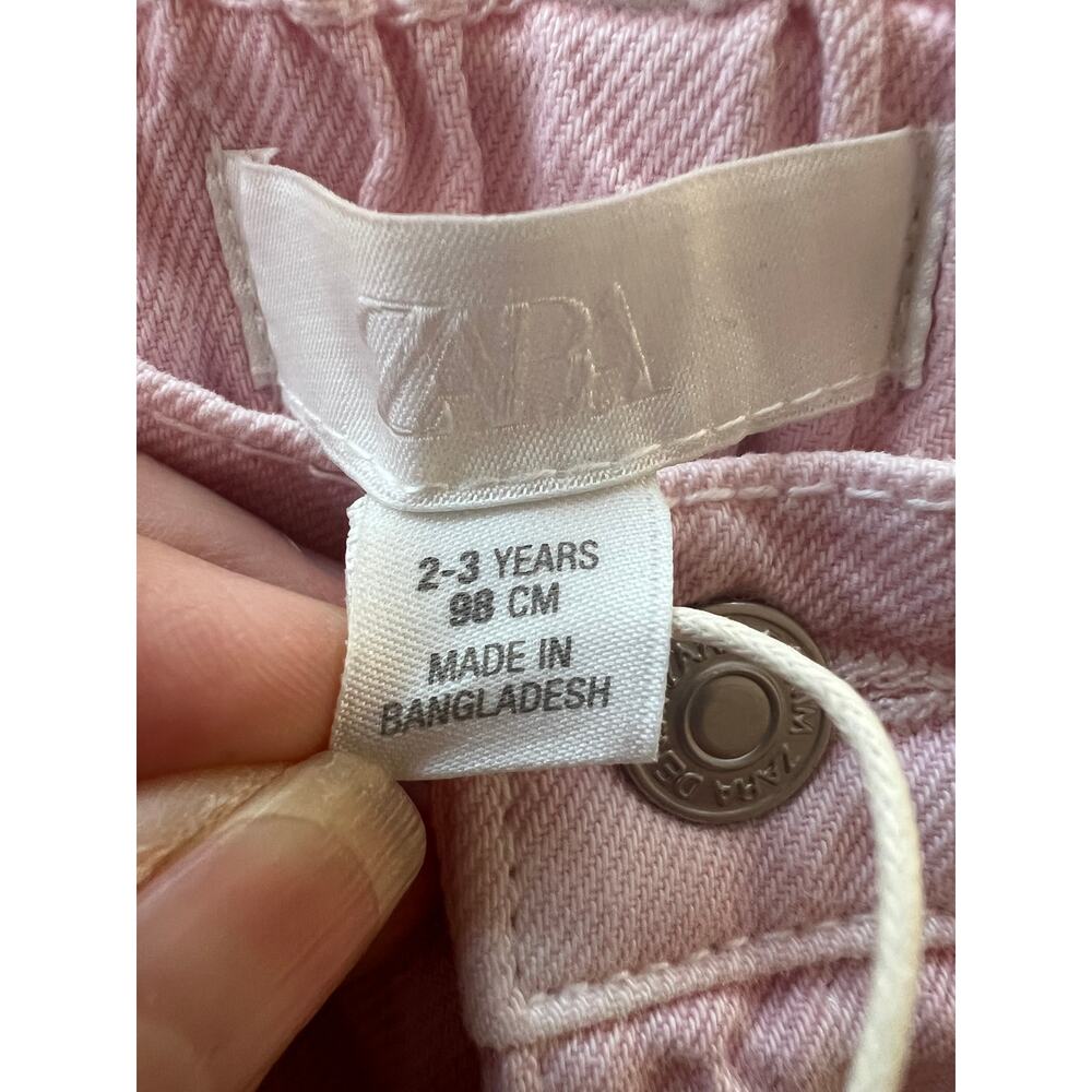 Zara Kids Balloon Fit Pants Pink Size 2–3 Years NWT - Picture 3 of 4
